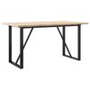 vidaXL Dining Table O-Frame 160x80x75.5 cm Solid Wood Pine and Steel