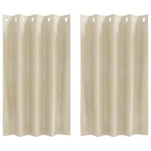 vidaXL Blackout Curtains 2 pcs Cream 140 x 140 cm Velvet