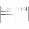 vidaXL Metal Headboard Black 193 cm