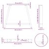 vidaXL Dining Table Legs A-Shaped 2 pcs 90x(72-73) cm Steel