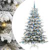 vidaXL Artificial Hinged Christmas Tree White 180 cm PE and PVC