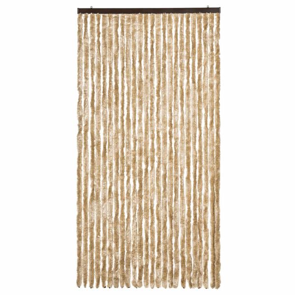 vidaXL Fly Curtain Beige 100x200 cm Chenille