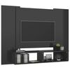 vidaXL Wall TV Cabinet High Gloss Grey 120x23.5x90 cm Engineered Wood