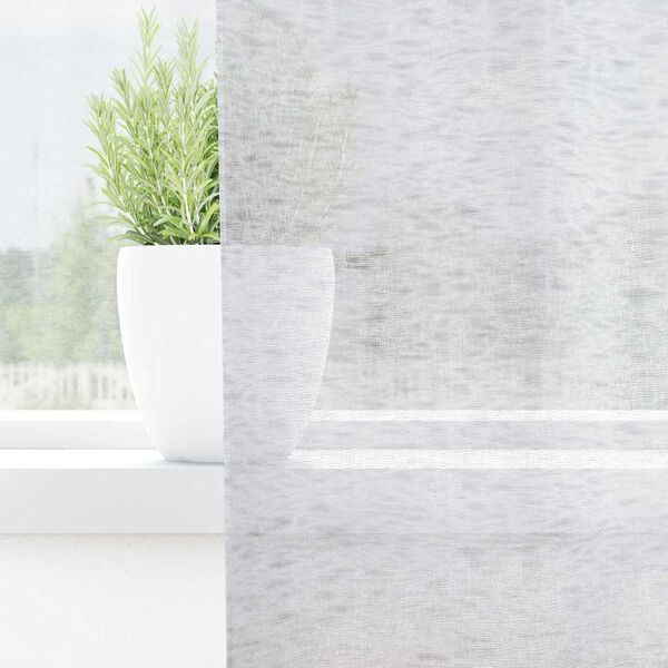 vidaXL Voile Curtain 2 pcs Light Grey 140 x 140 cm Polyester