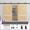 vidaXL Sliding Door with Hardware Set 100x210 cm Solid Pine Wood