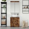 vidaXL Bathroom Furniture Set TULUM Smoked Oak Engineered Wood