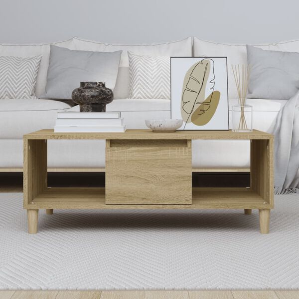 vidaXL Coffee Table Sonoma Oak 90x50x36,5 cm Engineered Wood