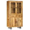 vidaXL Highboard Solid Mango Wood 95x45x185 cm