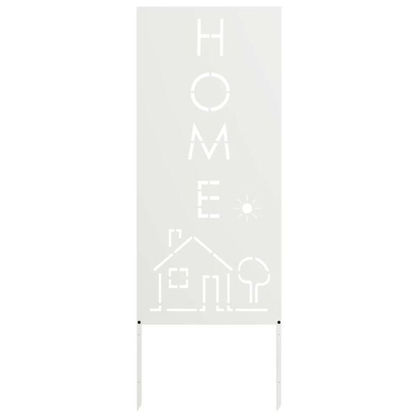 vidaXL Garden Privacy Screen White 50 x 140 cm Cold-rolled steel