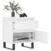 vidaXL Bedside Cabinet White 40x35x50 cm Engineered Wood