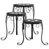 vidaXL Plant Stands 3 pcs Black and White Ceramic