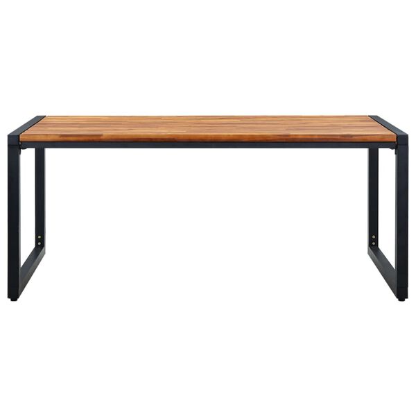 vidaXL Garden Table with U-shaped Legs 180x90x75 cm Solid Acacia Wood