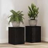vidaXL Plant Stand 2 pcs Black Oak 25 x 25 x 35 cm Engineered Wood