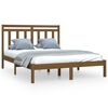 vidaXL Bed Frame without Mattress Honey Brown 150x200 cm King Size Solid Wood