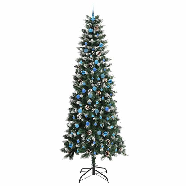 vidaXL Artificial Christmas Tree with 300 LEDs with Stand Green 240 cm