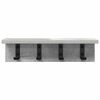 vidaXL Wall-Mounted Coat Rack Concrete Grey 40 x 10.5 x 10.5 cm