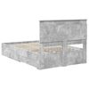 vidaXL Bed Frame Concrete Grey 120 x 200 cm Engineered Wood