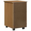 vidaXL Rolling Cabinet with Wheel MOSS Honey Brown 34 x 39 x 56 cm