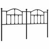 vidaXL Metal Replace Headboard Black 160 cm