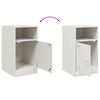 vidaXL Bedside Cabinets 2 pcs White 34.5x39x62 cm Steel