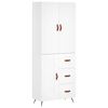 vidaXL Highboard White 69,5x34x180 cm Engineered Wood