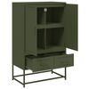 vidaXL Highboard Olive Green 68x39x111.5 cm Steel