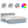 vidaXL Bed Frame Grey Sonoma 180 x 200 cm Engineered Wood