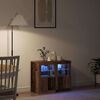 vidaXL LED Sideboard 2 pcs Old Wood 41 x 37 x 67 cm Engineered Wood