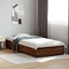 vidaXL Bed Frame without Mattress Brown Oak 75x190 cm Small Single