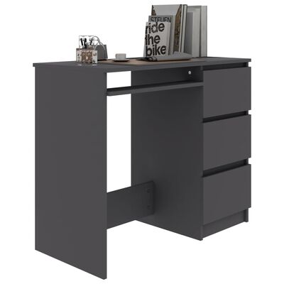 vidaXL Desk Grey 90x45x76 cm Chipboard