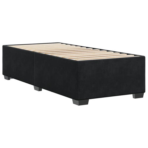 vidaXL Bed Frame without Mattress Black 90x190 cm Single Velvet