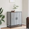 vidaXL Sideboard Grey Sonoma 68x35x76 cm Engineered Wood and Metal