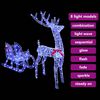 vidaXL Reindeer Pull Sleigh Blue 70 x 26 x 129 cm Acrylic