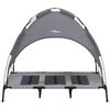 vidaXL Dog Bed with Canopy Anthracite Oxford Fabric and Steel
