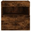 vidaXL TV Wall Cabinets with LED Lights 2 pcs Smoked Oak 40x30x40 cm