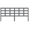 vidaXL Bed Headboard Grey 205.5x4x100 cm Solid Wood Pine