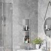 vidaXL Shower Niche Silver 60 x 20 x 9.5 cm Stainless Steel
