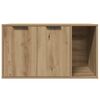 vidaXL Cat Litter Box Enclosure Artisian Oak 80x50x45 cm Engineered Wood