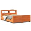 vidaXL Bed Frame without Mattress Wax Brown 140x190 cm Solid Wood Pine