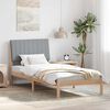 vidaXL Bed Frame with Headboard Brown 90 x 190 cm Solid Pine Wood