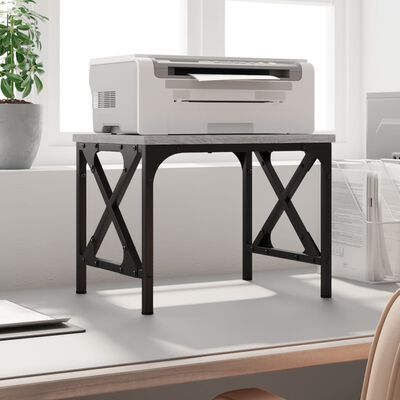 vidaXL Printer Stand Grey Sonoma 40x30x31 cm Engineered Wood