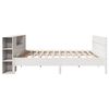 vidaXL Bookcase Bed without Mattress White 180x200 cm Super King Solid Wood Pine