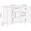 vidaXL Sideboard 90x33x75 cm Solid Wood Mango