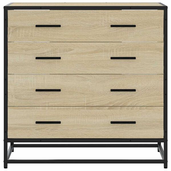 vidaXL Drawer Cabinet Sonoma Oak 70x41x70 cm Engineered Wood
