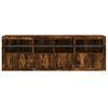 vidaXL Sideboard with LED Lights Smoked Oak 202x37x67 cm
