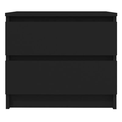 vidaXL Bed Cabinet Black 50x39x43.5 cm Engineered Wood