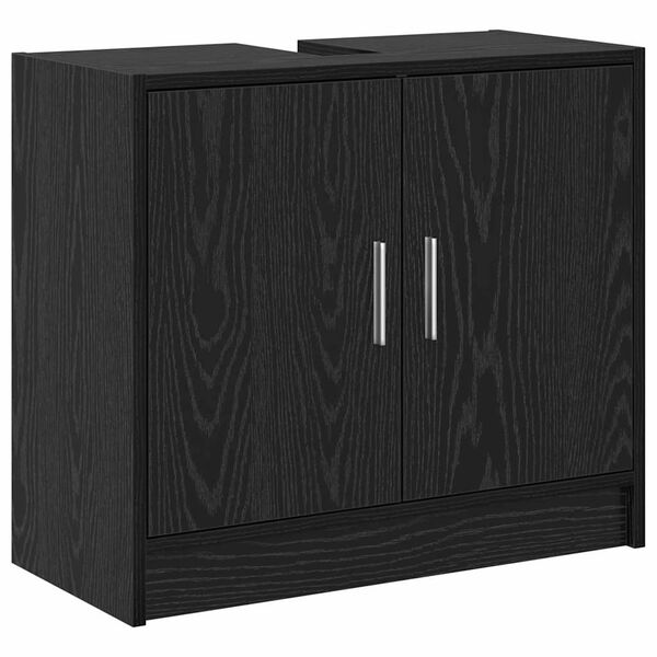vidaXL Bathroom Cabinet Black Oak 63 x 29 x 55 cm Engineered wood