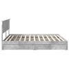 vidaXL Storage Bed Concrete Grey 200 x 200 cm Engineered Wood
