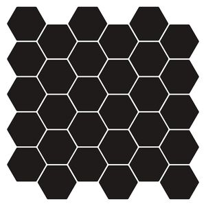vidaXL Hexagon Tile 10 pcs Black 30 x 30 cm Polyurethane and PET