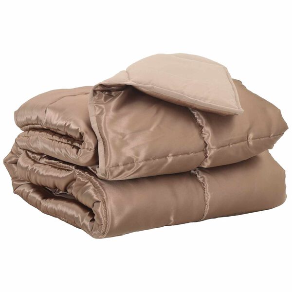 vidaXL Full Year Duvet Gold 220 x 240 cm Satin and Microfiber